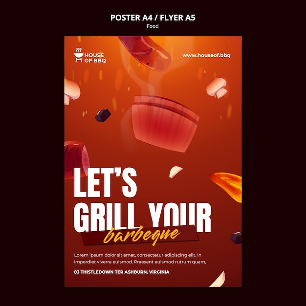 Barbeque-time-poster-vorlage