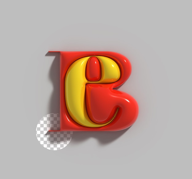 Kostenlose PSD be branding identity corporate 3d render unternehmensbuchstaben-logo
