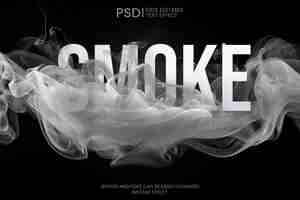 Kostenlose PSD bearbeitbarer rauchtexteffekt