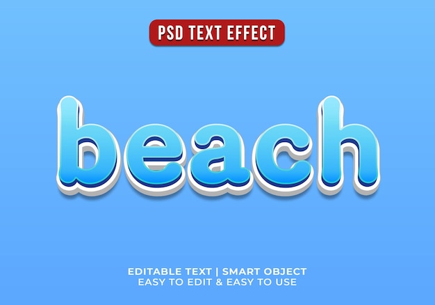 Bearbeitbarer Strandtext-Effekt
