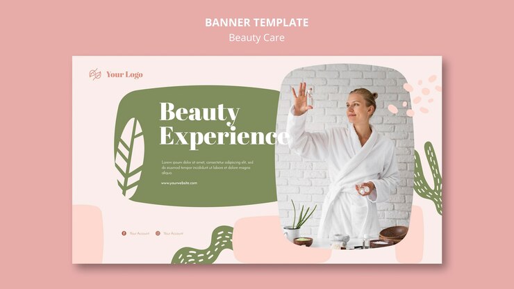 Kostenlose PSD beauty care banner vorlage