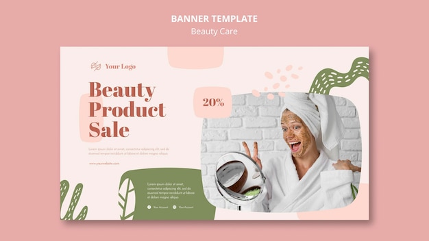 Kostenlose PSD beauty care vorlage banner