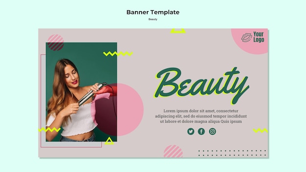 Kostenlose PSD beauty-konzept banner web-vorlage