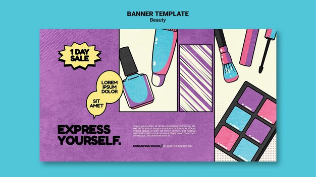 Beauty-Pop-Art-Banner-Vorlage