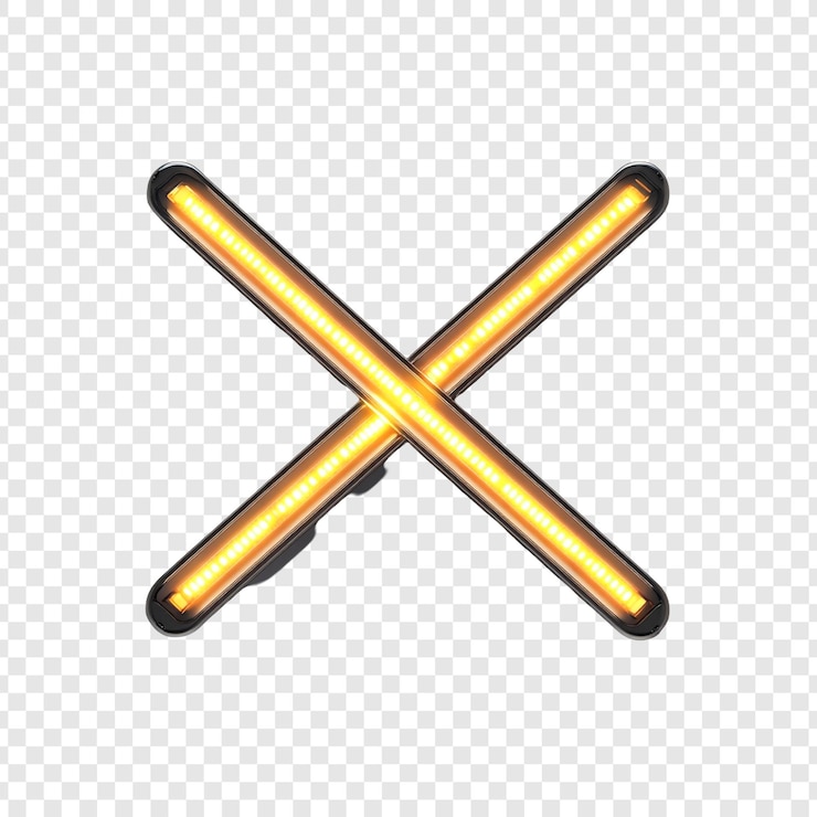Kostenlose PSD beleuchtetes kreuz-symbol ein leuchtendes x-zeichen