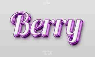 Kostenlose PSD berry 3d bearbeitbarer texteffekt