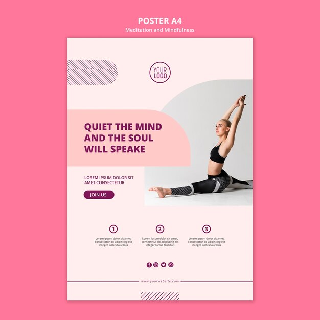 Beruhige deinen Geist Meditation und Achtsamkeit Poster