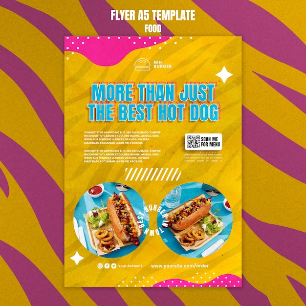 Kostenlose PSD beste hot-dog-flyer-vorlage