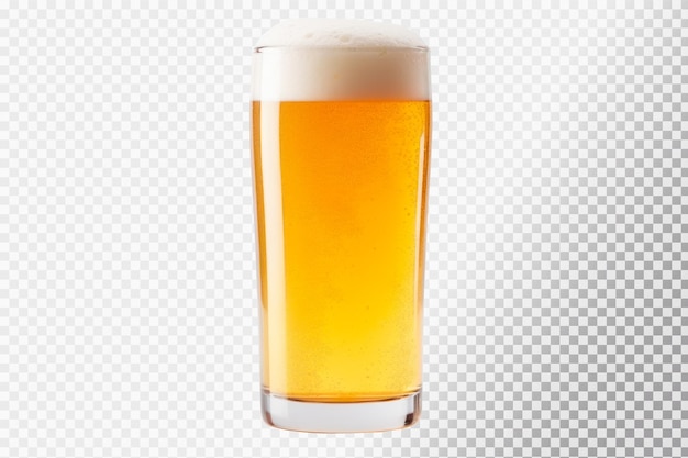 Kostenlose PSD bild eines glases bier isoliert auf transparentem hintergrund