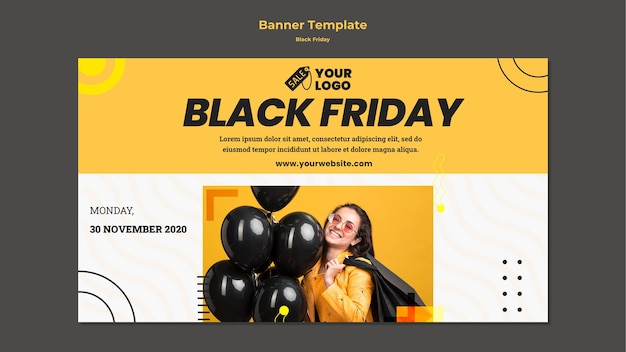 Kostenlose PSD black friday ad banner vorlage