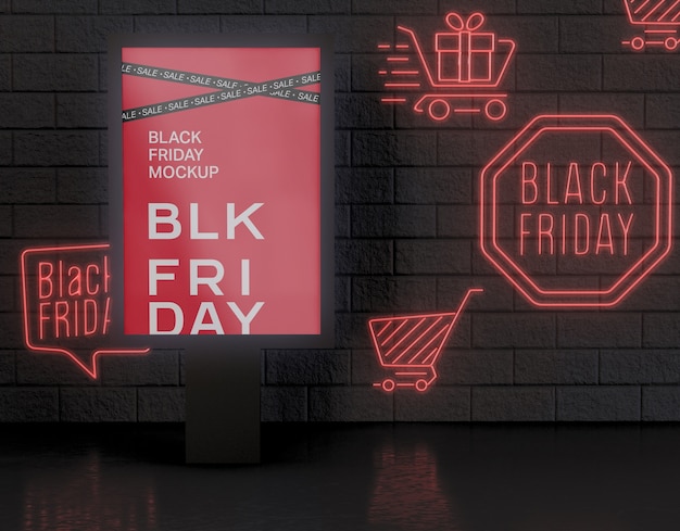 Black friday banner mockup