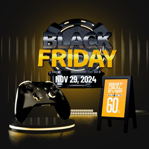 Black Friday Best Deal Social Media Post Design Vorlage für den schwarzen Freitag