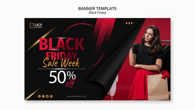 Black Friday Konzept Banner Vorlage