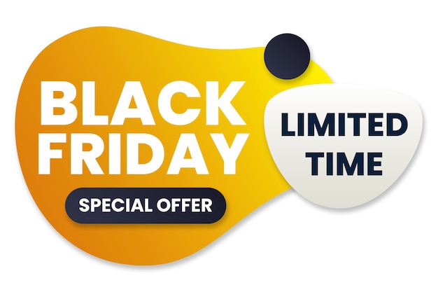 Black Friday-Label isoliert