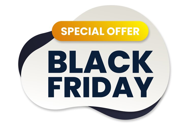 Kostenlose PSD black-friday-label isoliert