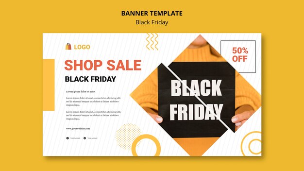 Black Friday Shopping Banner Vorlage