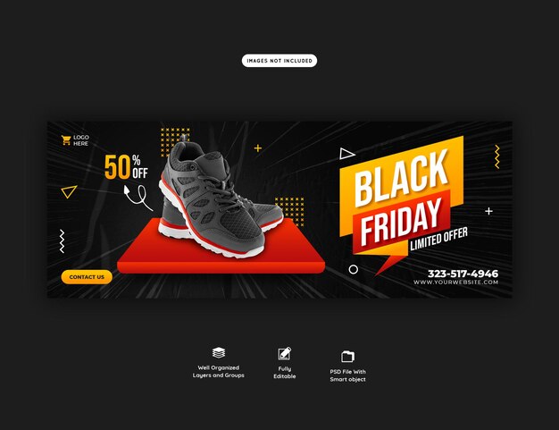 Black Friday Super Sale Facebook-Cover-Vorlage