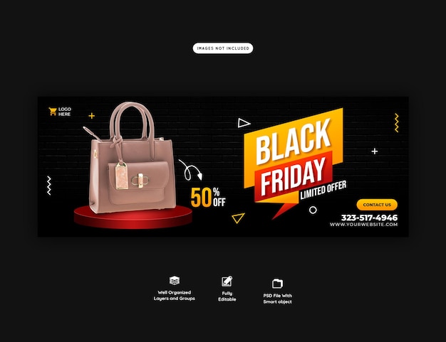 Black Friday Super Sale Facebook-Cover-Vorlage