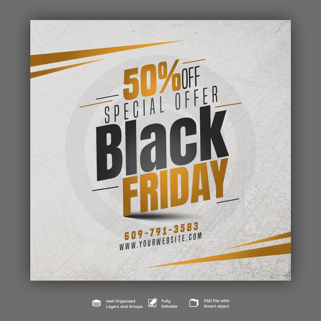 Black Friday Super Sale Social Media Banner Vorlage