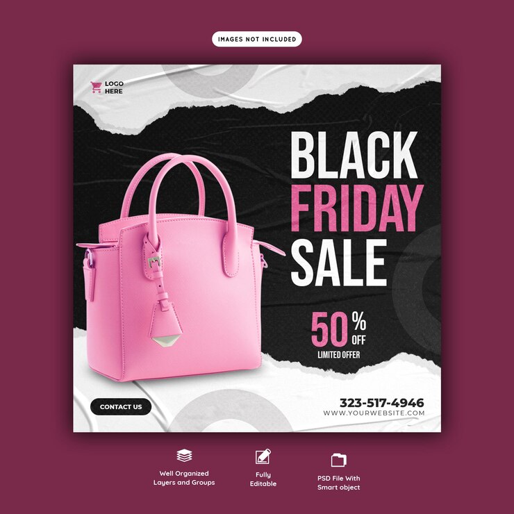 Black Friday Super Sale Social Media Banner Vorlage