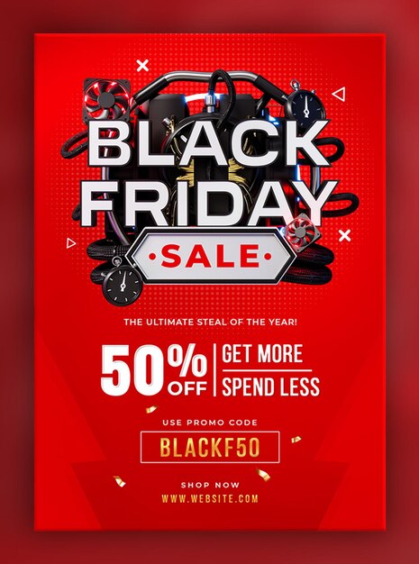 Black friday-verkaufs-flyer-design-vorlage