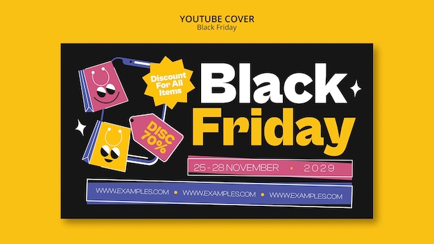 Kostenlose PSD black friday-vorlagendesign