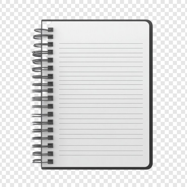 Kostenlose PSD blank spiral notebook bereit für ideen und notizen inspiration schreiben