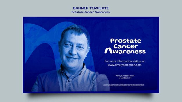 Blaue horizontale Bannervorlage für November