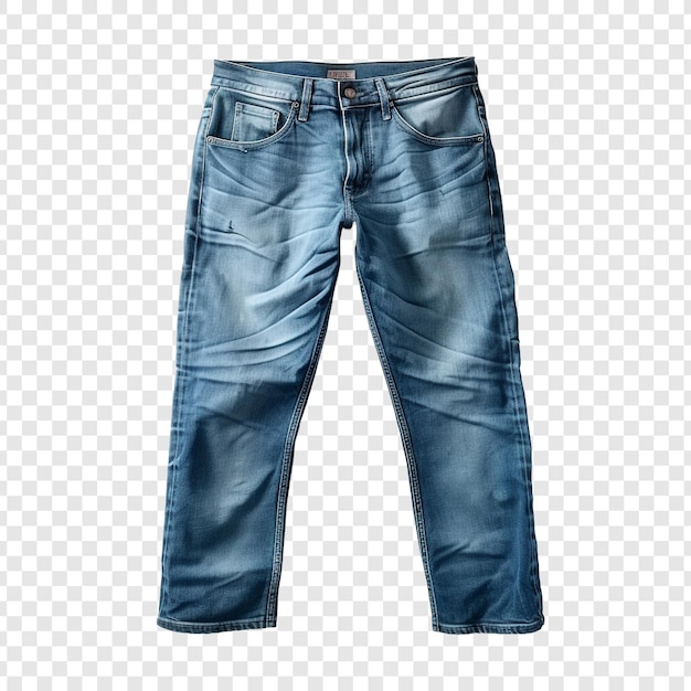 Blaue jeans auf durchsichtigem hintergrund