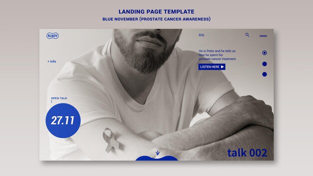 Blaue November-Homepage-Vorlage