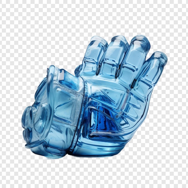 Kostenlose PSD blauer eishockeyhandschuh, isoliert auf durchsichtigem hintergrund
