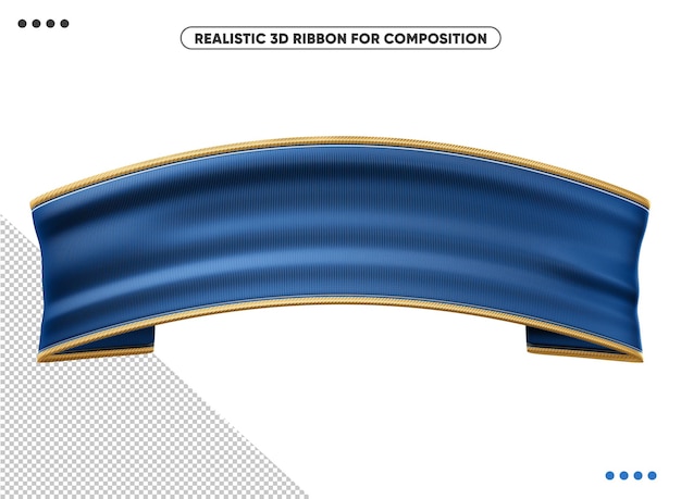 Kostenlose PSD blaues realistisches 3d-band zum zusammensetzen