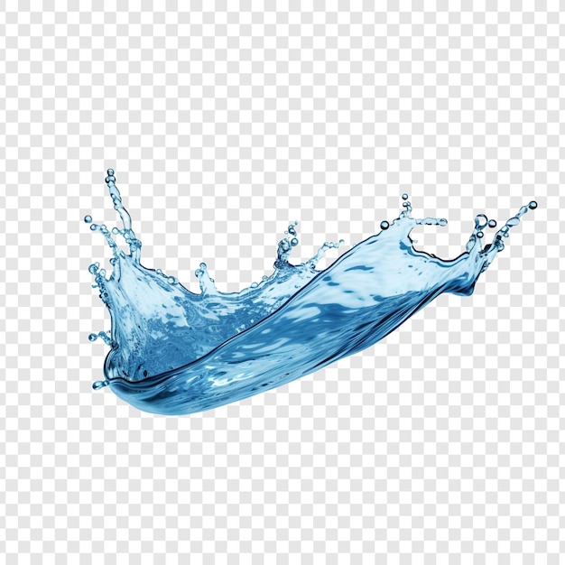 Kostenlose PSD blaues wasser, das allein auf einem transparenten hintergrund isoliert ist