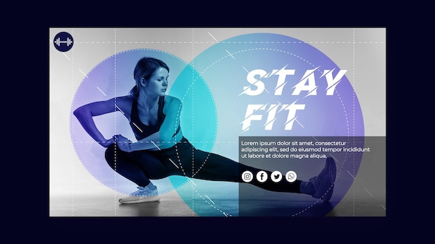 Bleiben Sie fit Konzept Landing Page Vorlage