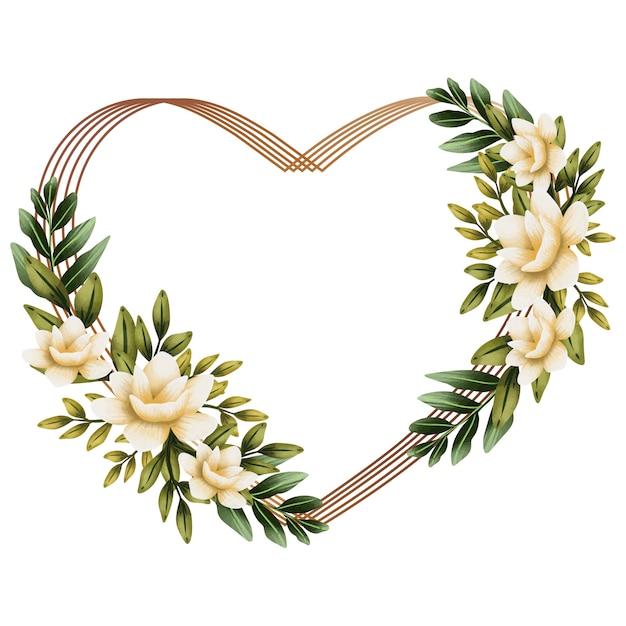Blumenherzrahmen-Design