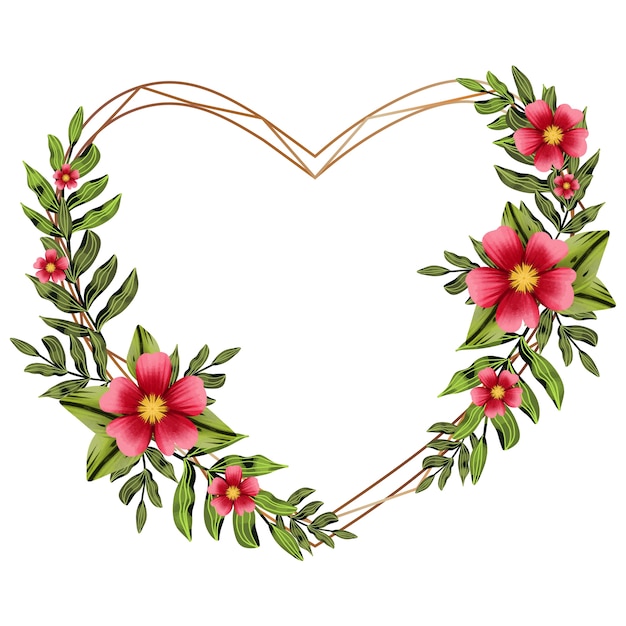 Blumenherzrahmen-Design
