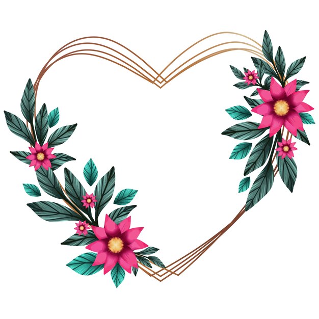 Blumenherzrahmen-Design