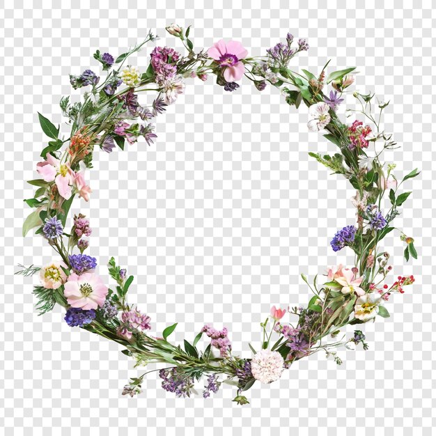 Blumenkrans Ein zartes Kreis von Frühlingsblüten
