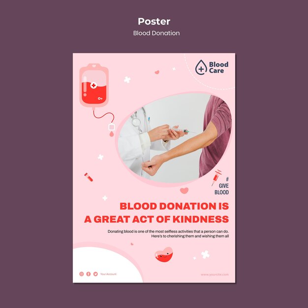 Blutspende Plakatvorlage
