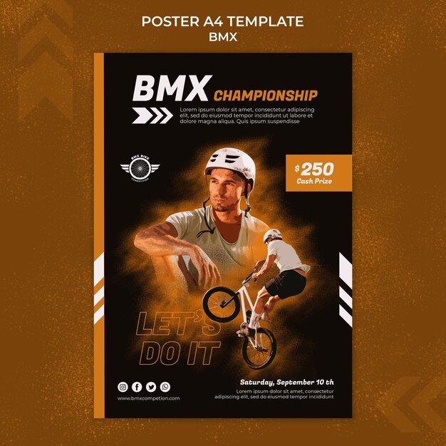 Bmx Druckvorlage mit Foto