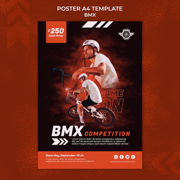Bmx Druckvorlage mit Foto