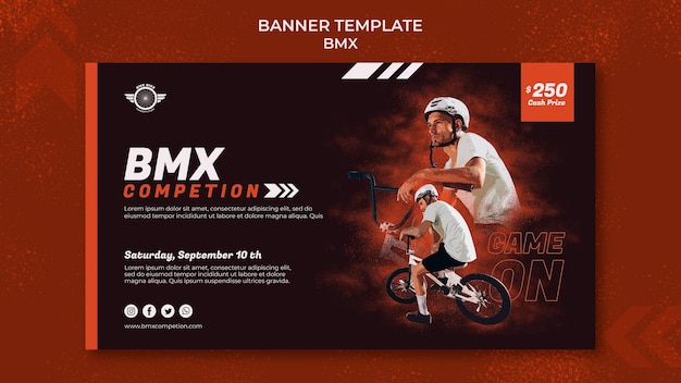 BMX horizontale Bannervorlage