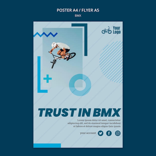 Kostenlose PSD bmx shop flyer vorlage