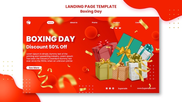 Boxing Day Landing Page Vorlage