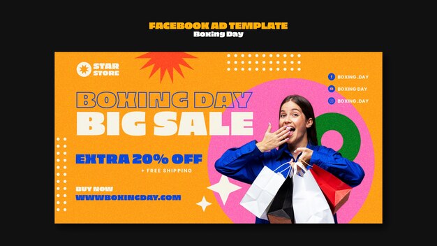 Boxing Day-Vorlage im flachen Design