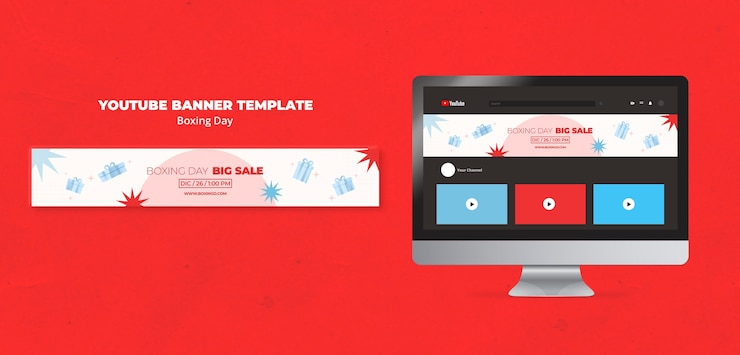Kostenlose PSD boxing day-vorlage im flachen design