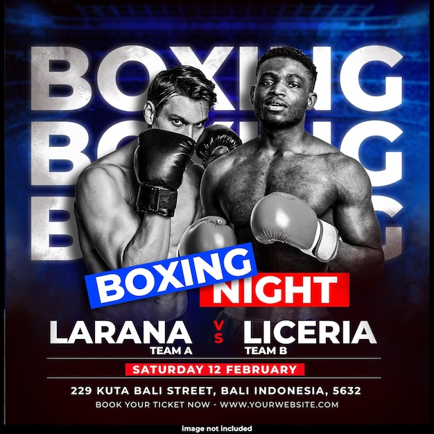 Boxing-Sozial-Media-Vorlage Design