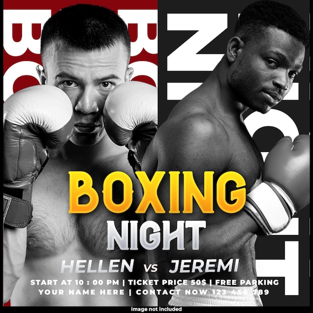 Boxing-Sozial-Media-Vorlage Design