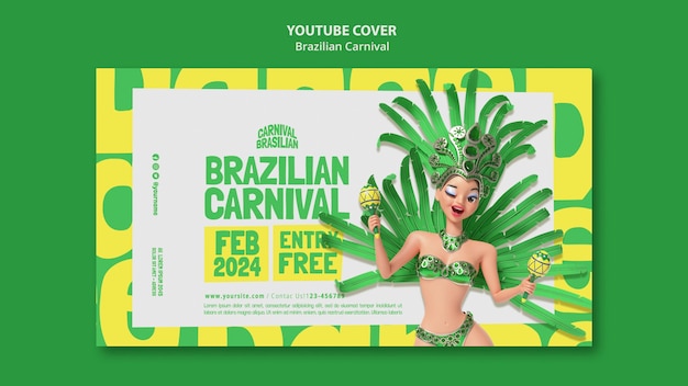 Kostenlose PSD brasilianische karneval-vorlage
