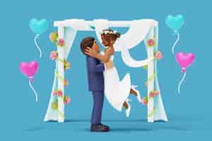 Kostenlose PSD braut und bräutigam heiraten